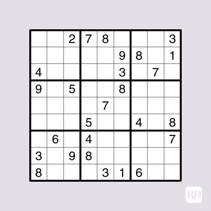 Extra Challenging Sudoku Printable Puzzles