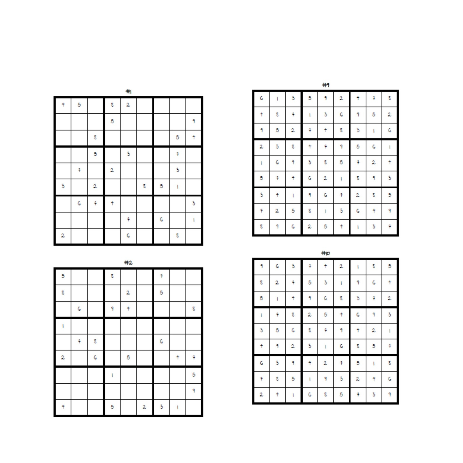 9x9 Grid Medium Sudoku Printable Printable Games Puzzles Etsy