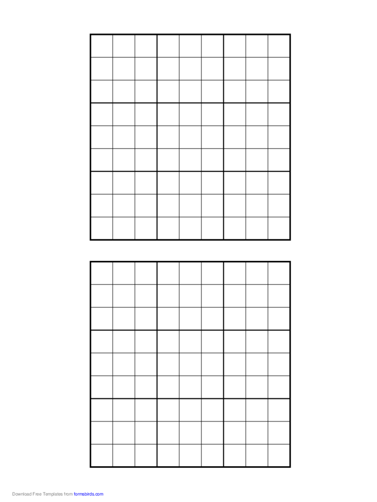 Blank Sudoku Printable Pdf Printable Template Free