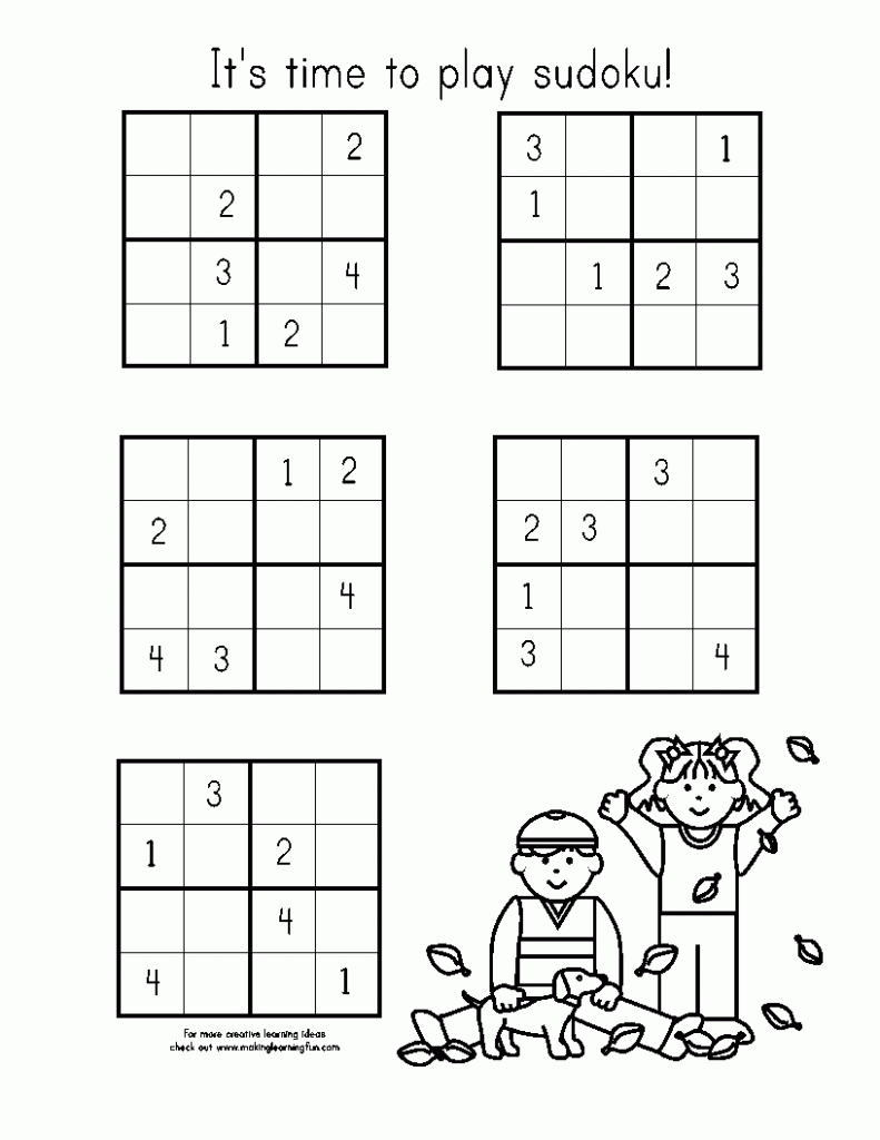 Christmas Sudoku Logical Reasoning Activity For Kids Printable Sudoku 
