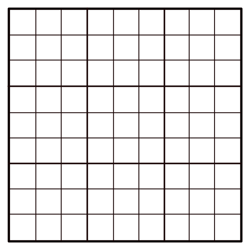 Clipart 9x9 Empty Sudoku Grid