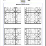 Daily Sudoku Print Out Sudoku For Kids Printable Page Printable