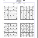 Easy Sudoku Printable Kids Activities Printable Sudoku Answer Sheet
