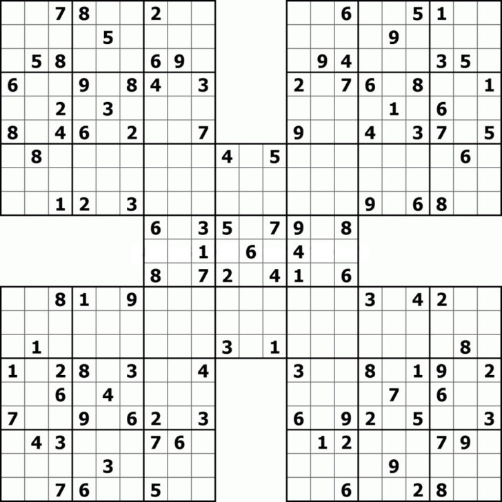 5 Square Sudoku Printable Sudoku Puzzles Printable