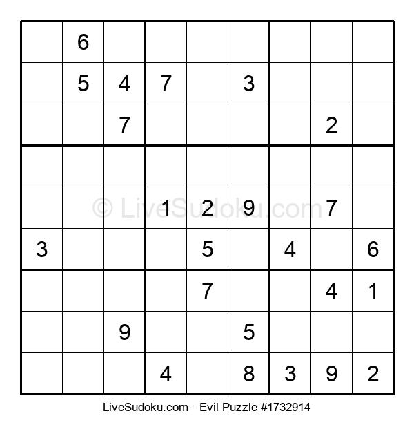 Evil Sudoku Online 1732914 Live Sudoku
