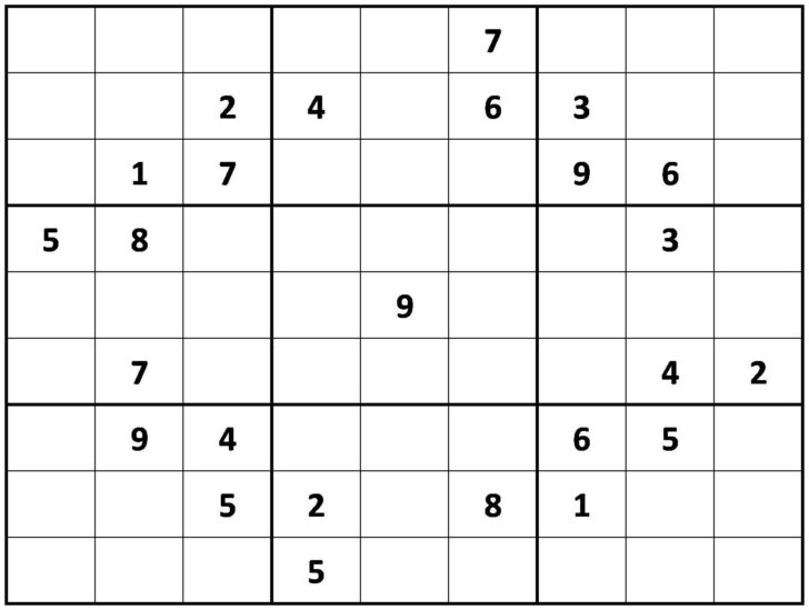 Free Daily Printable Sudoku Puzzles Sudoku Printable | Sudoku Puzzles Printable