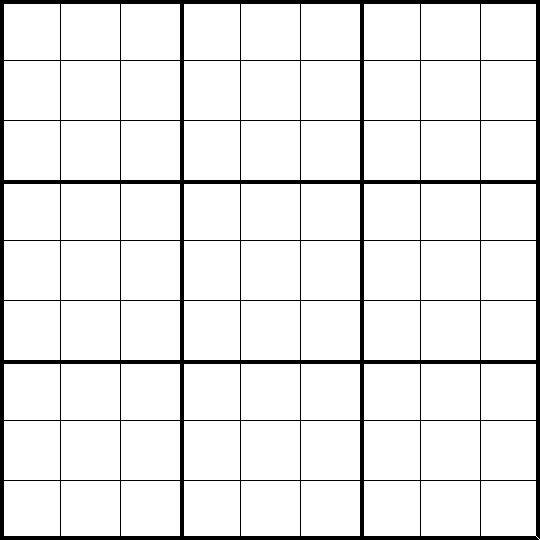 Free Sudoku Blank Forms Sudoku Printable Grids Toronto Art 