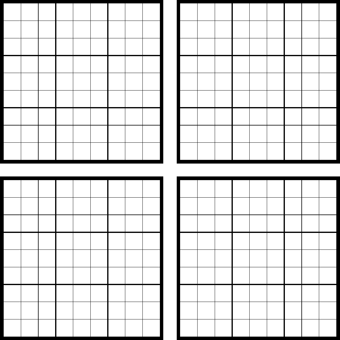 Free Sudoku Blank PDF 1 Page s Sudoku Sudoku Printable Print 