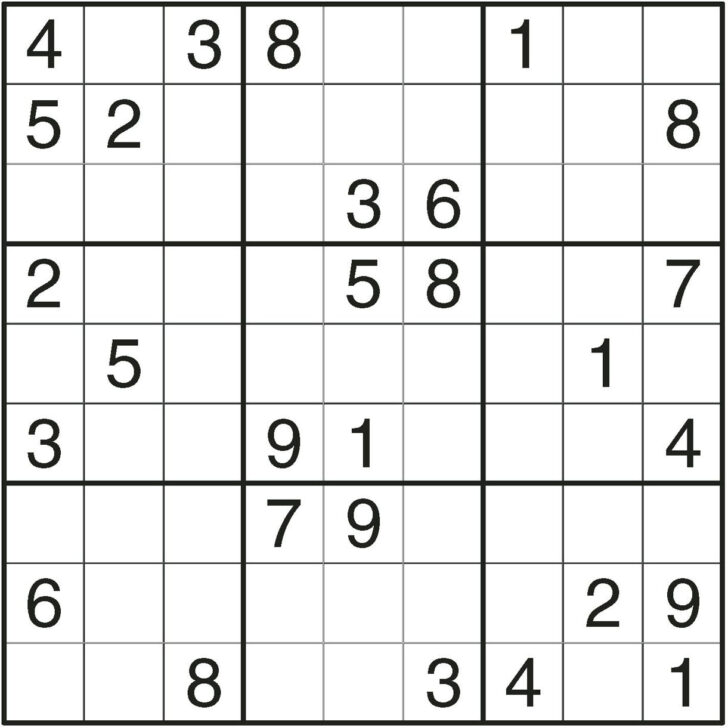 Printable Hard Sudoku Puzzles To Print