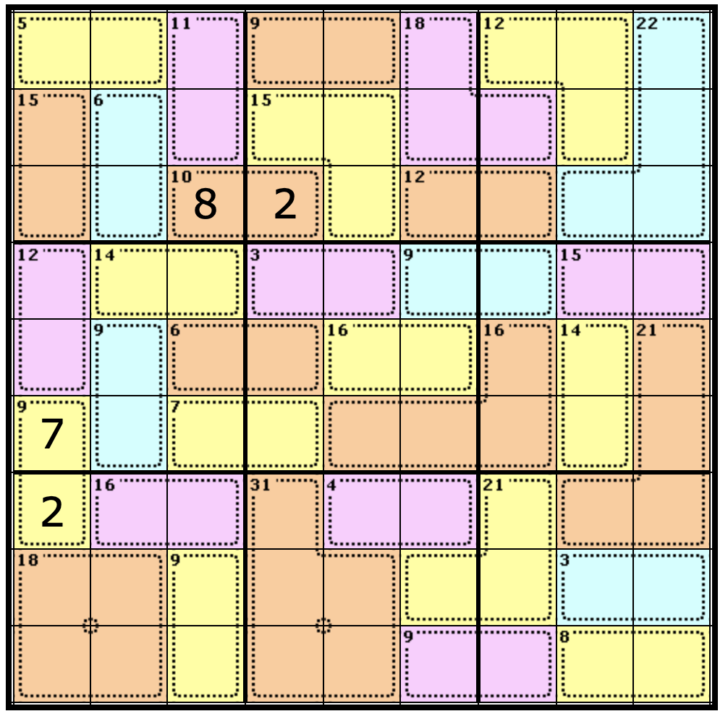 Killer Sudoku Cage Combinations Printable