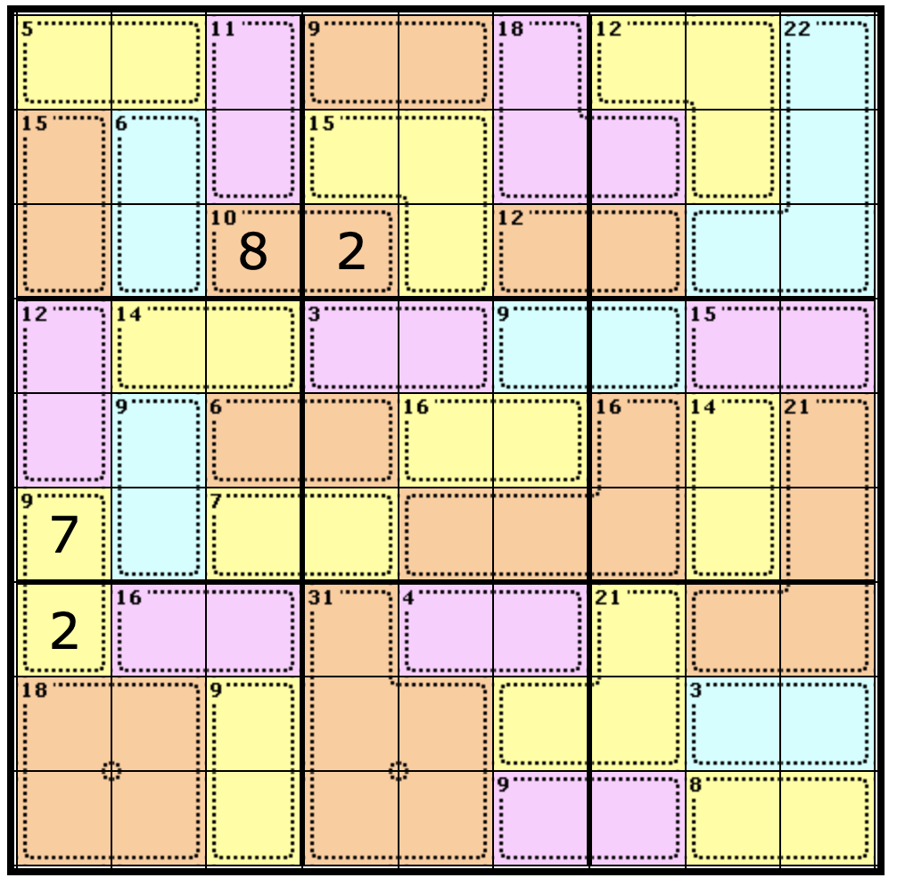 Killer Sudoku Cage Combinations Printable Sudoku Puzzles Printable