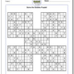 Https Www Dadsworksheets Samurai Sudoku Five Puzzle Set 2 Www