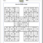 Https Www Dadsworksheets Samurai Sudoku Five Puzzle Set 3