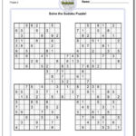 Https Www Dadsworksheets Samurai Sudoku Five Puzzle Set 4 Www