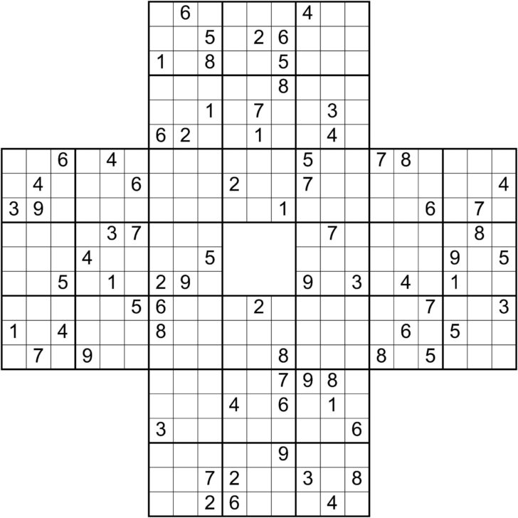 Samurai Sudoku Printable Central