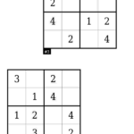 Kids Sudoku 4x4 All Easy Sudoku 4x4 For Kids 2 Puzzles Per Page