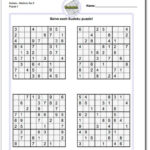 Pindadsworksheets On Math Worksheets Sudoku Puzzles Math Printable