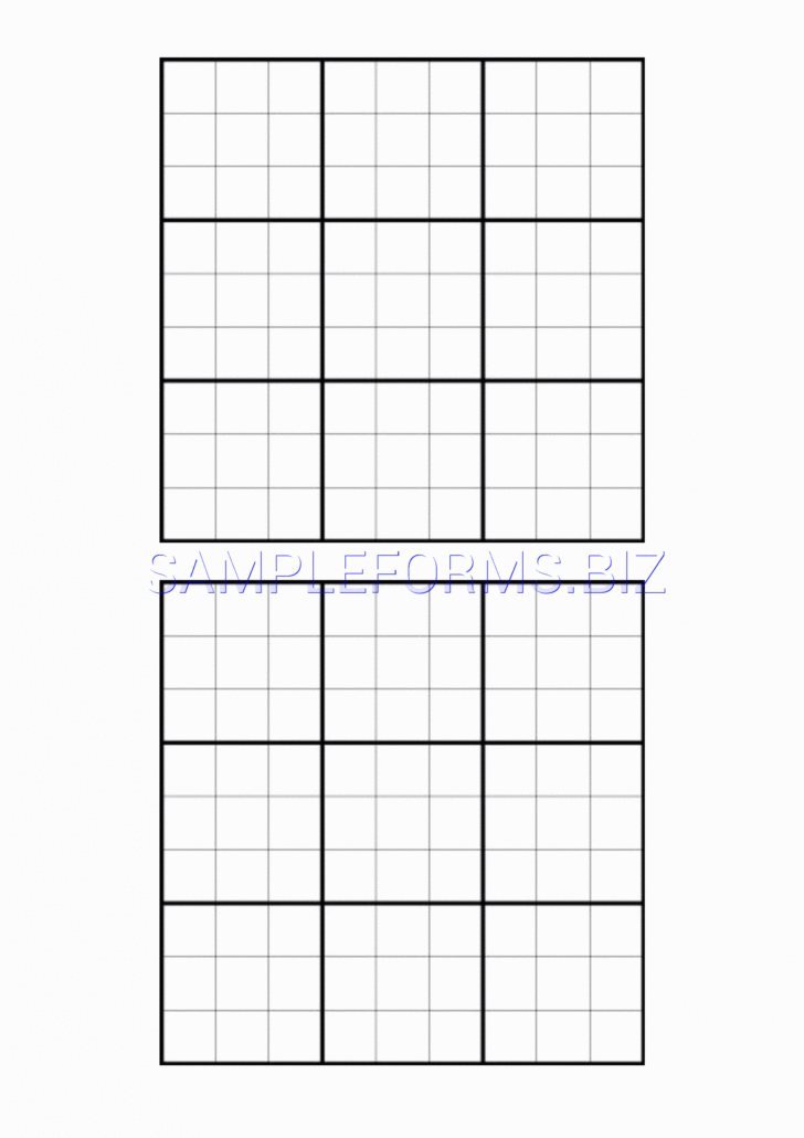 Printable Blank Sudoku Grid 6×6