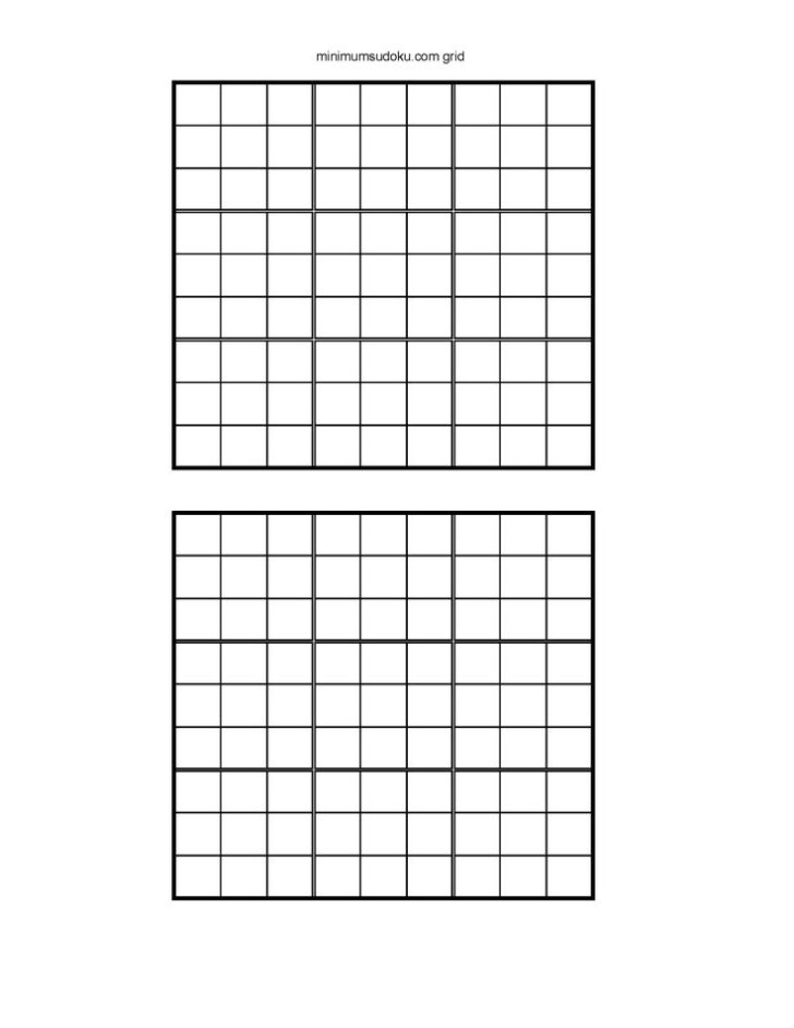 Printable Sudoku Blank Form