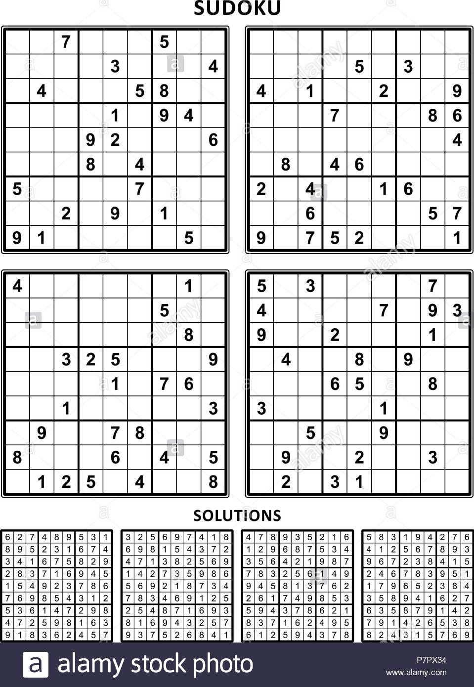 Free Printable Sudoku Puzzles 4 Per Page Sudoku Puzzles Printable