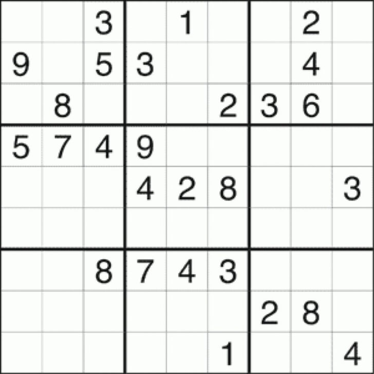 Free Printable Sudoku Puzzles Ca