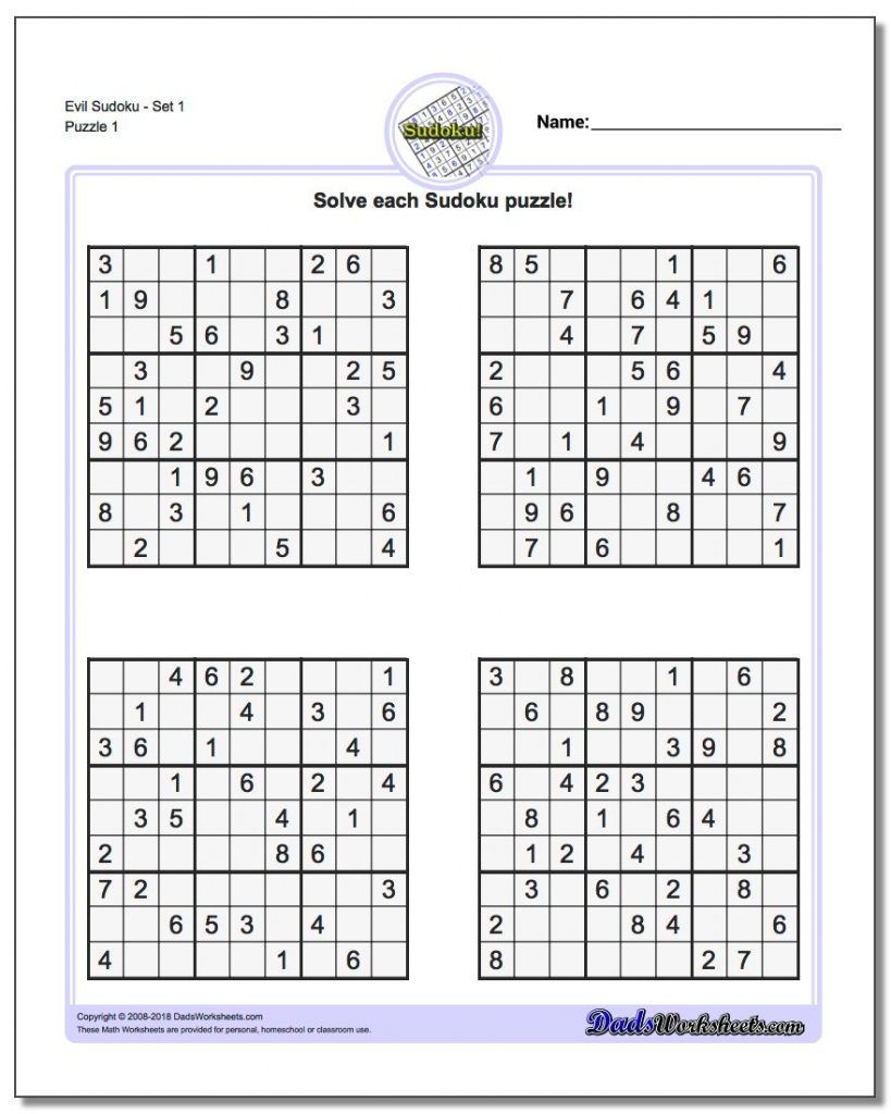 Free Printable Sudoku By Krazydad Sudoku Puzzles Printable