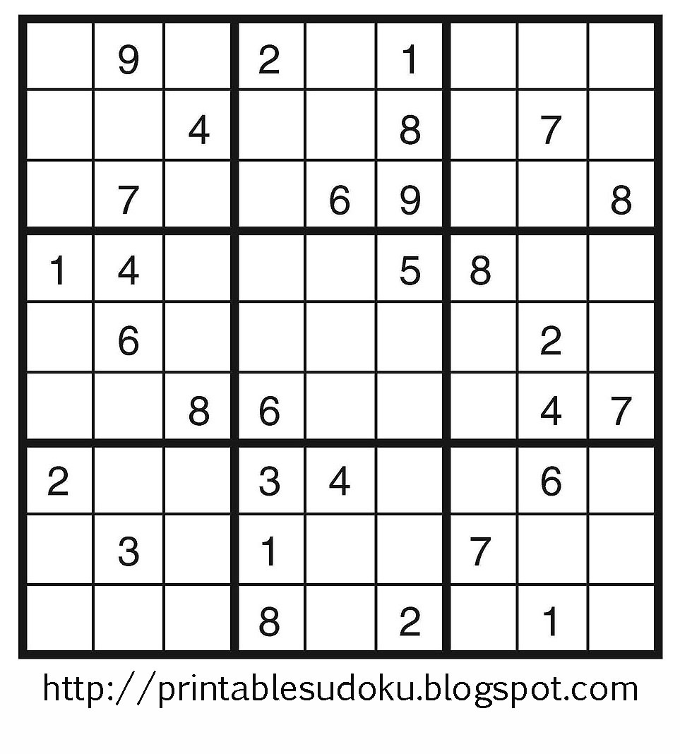 Printable Sudoku Free Printable Sudoku Free Printable