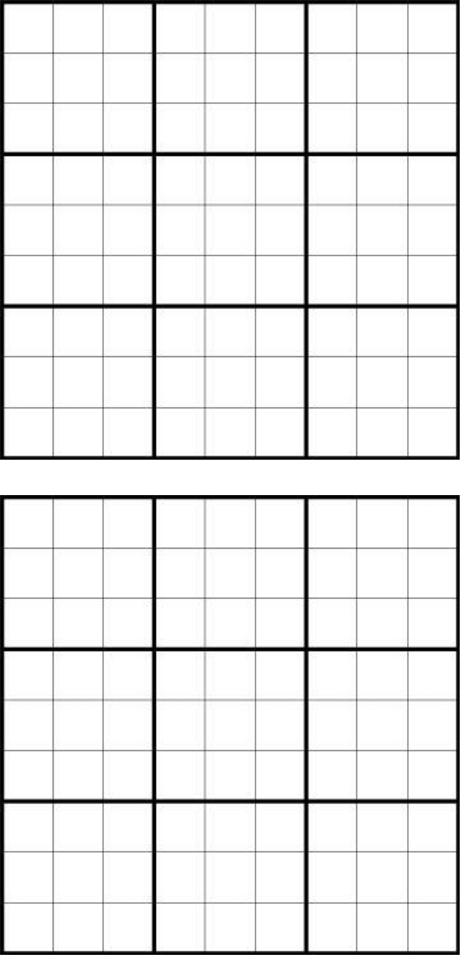 Large Sudoku Grids Printable