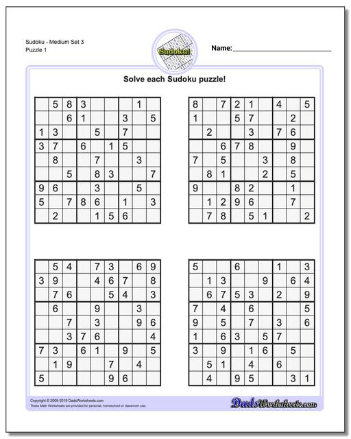 Printable Sudoku Medium That Are Superb Andy Website