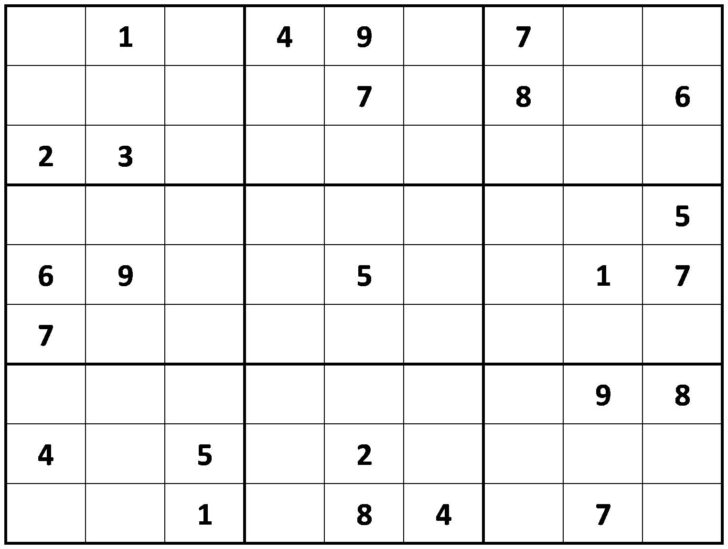Sudoku Printable Easy To Difficult