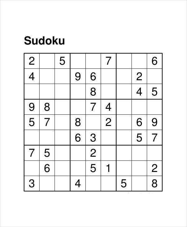 Printable Sudoku Puzzle 7 Free PDF Documents Download Free 