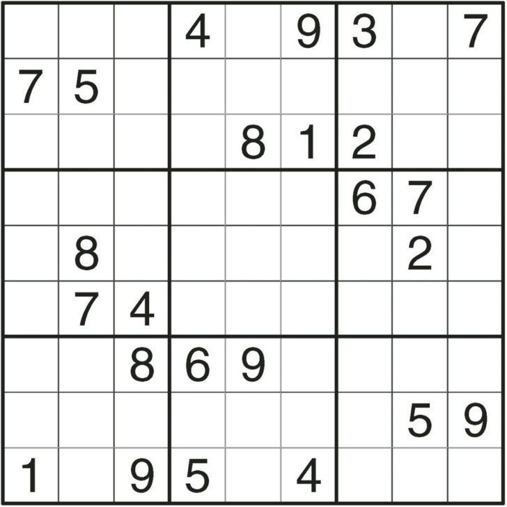 Large Free Printable Sudoku Puzzles
