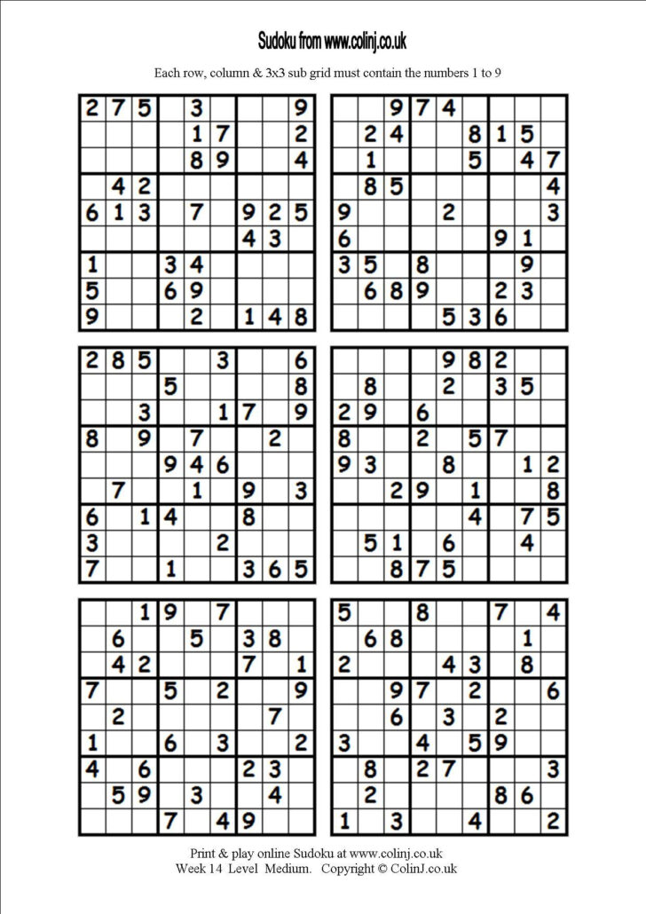 Sudoku Printable 6