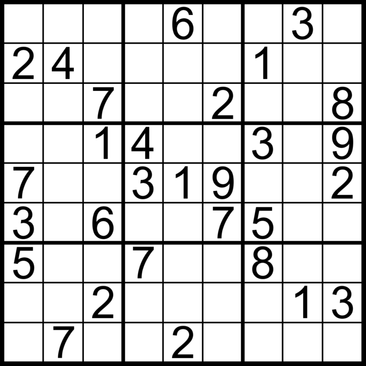 Printable Sudoku To Print For Kids