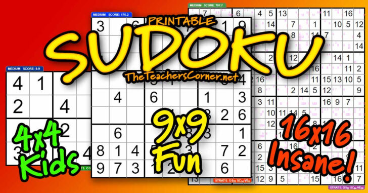 Printable Sudoku Puzzles Teacher’s Corner