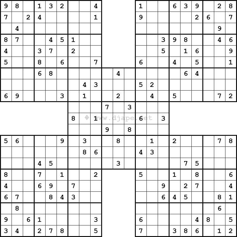 Samurai Sudoku Online Free Printable Puzzles Free Printable Puzzles 
