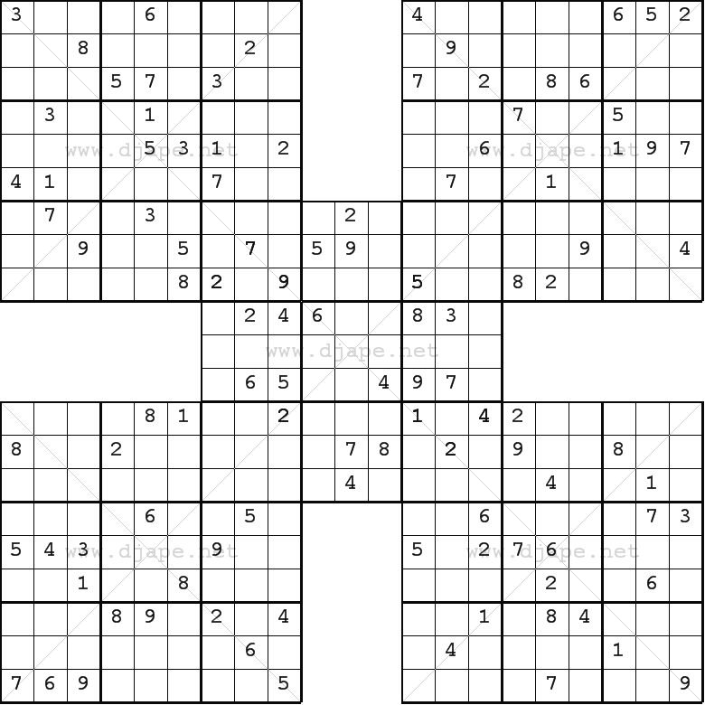 Washington Post Samurai Sudoku Printable Sudoku Puzzles Printable