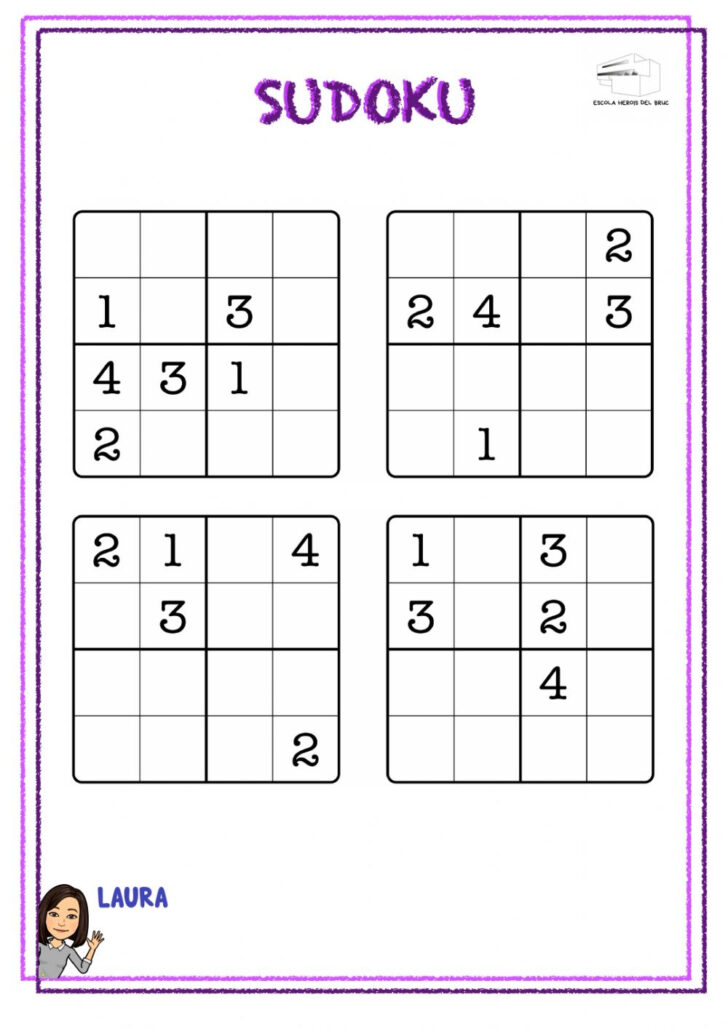 Sudoku 4 X 4 Printable
