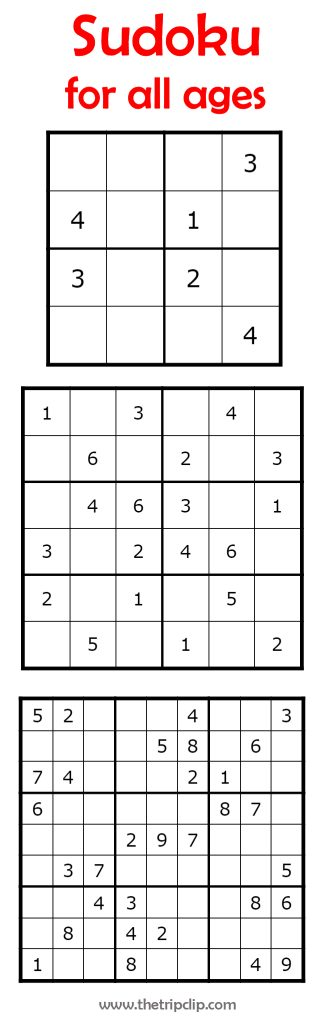 Sudoku For All Ages Plus Lots Of Other Printable Activities For Kids 