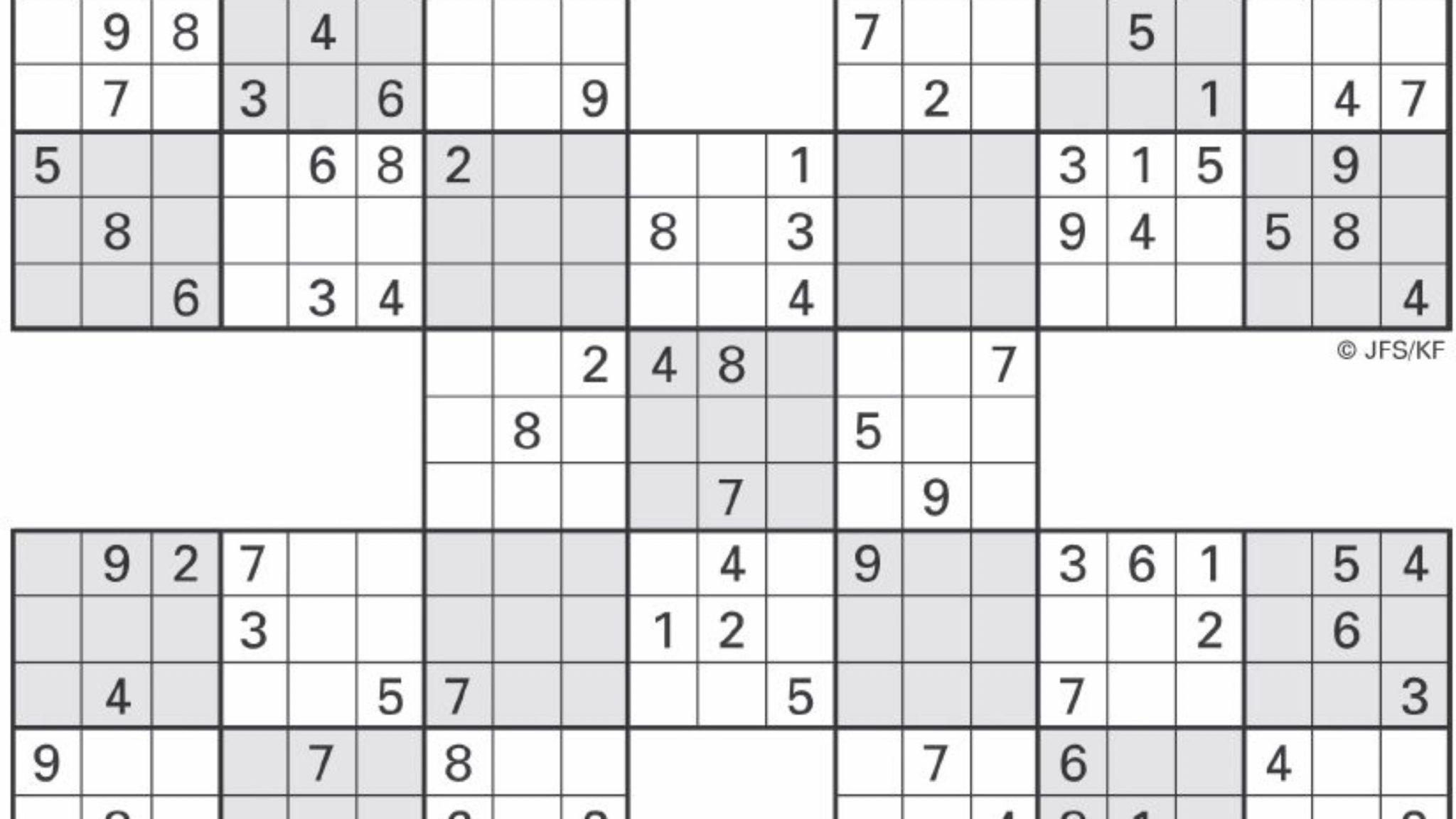 5 Square Sudoku Printable Sudoku Puzzles Printable