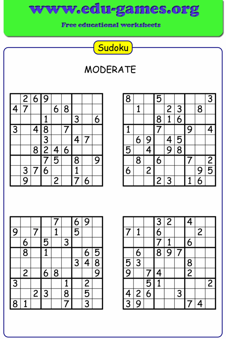 Sudoku Printable Worksheets Creator