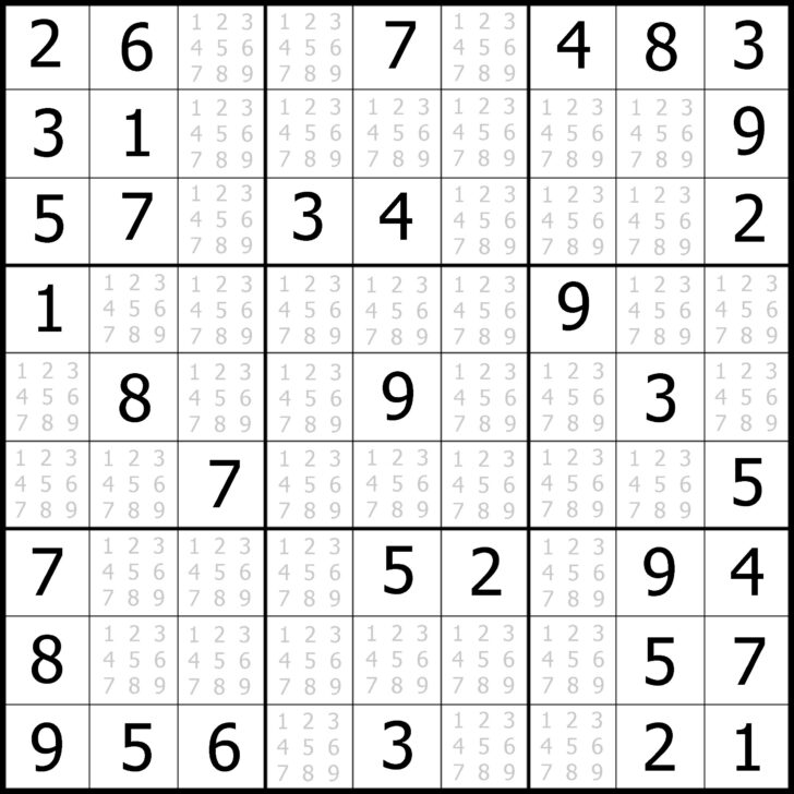 Free Sudoku Puzzles Printable Images