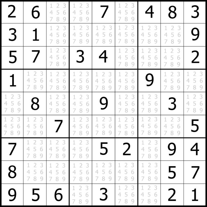 Sudoku Printable Puzzles For Adults