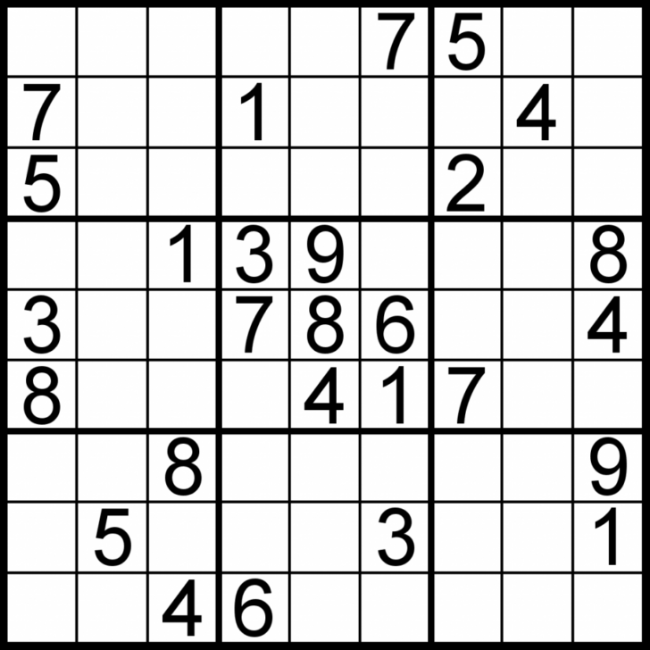 Printable Sudoku Daily Puzzle