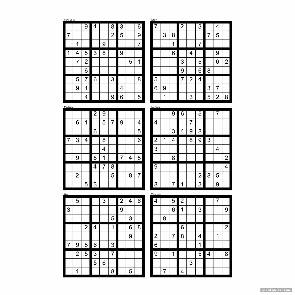 Sudoku Printables Pdf 6 Per Page Sudoku Printable