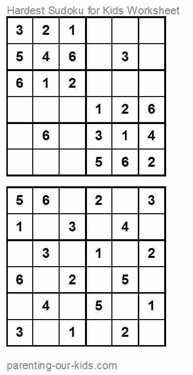 Sudoku Worksheets Homeschooldressage