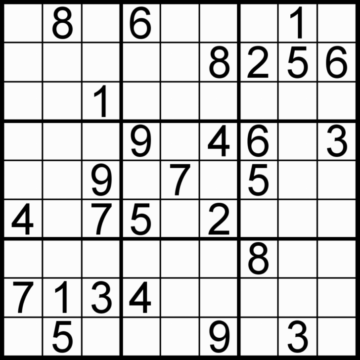 Free Sudoku Printable 6×6