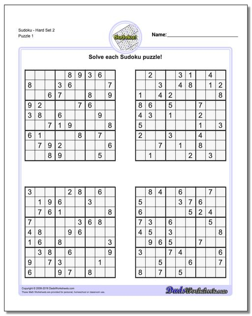 Top Sudoku Printable Hard Roy Blog