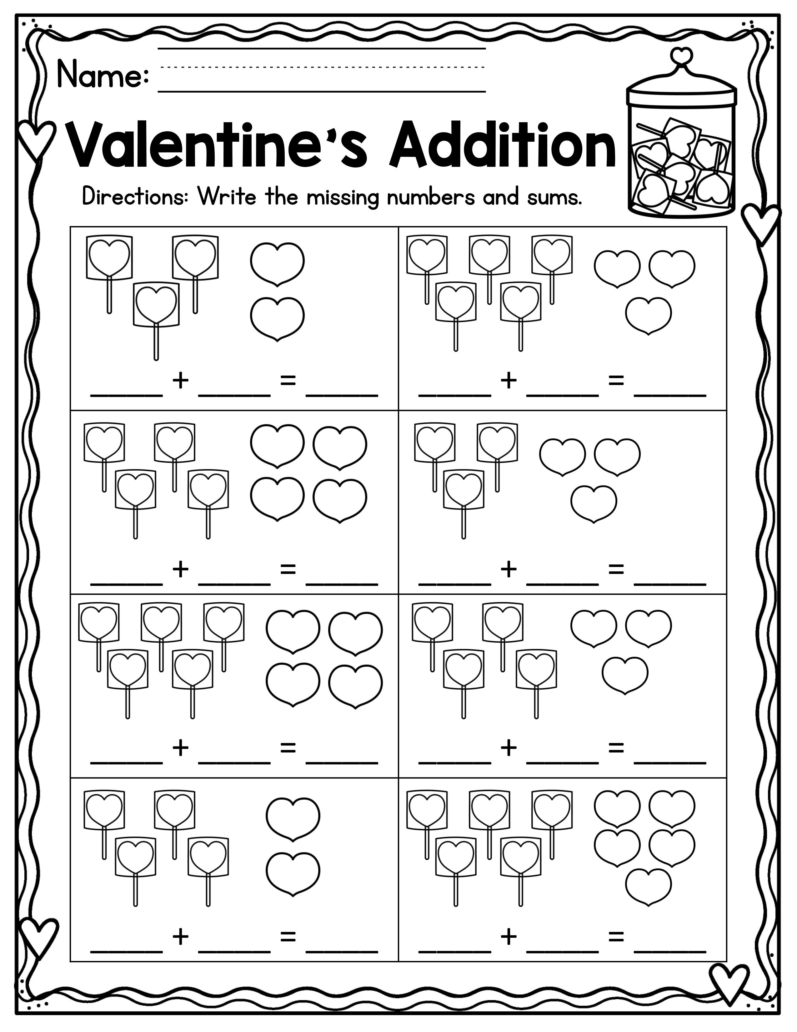 Valentine s Day Kindergarten Worksheets February Made By Teachers