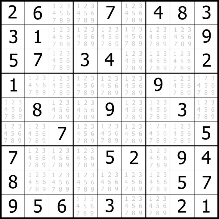 Free Printable Sudoku With Answers